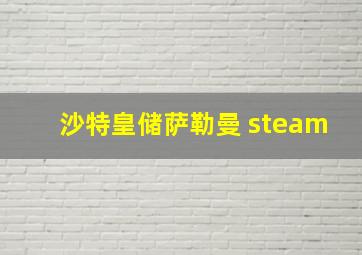 沙特皇储萨勒曼 steam